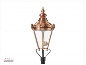 Kingsley Replicates traditional gas pipe heritage lantern available in cooper and various finishes